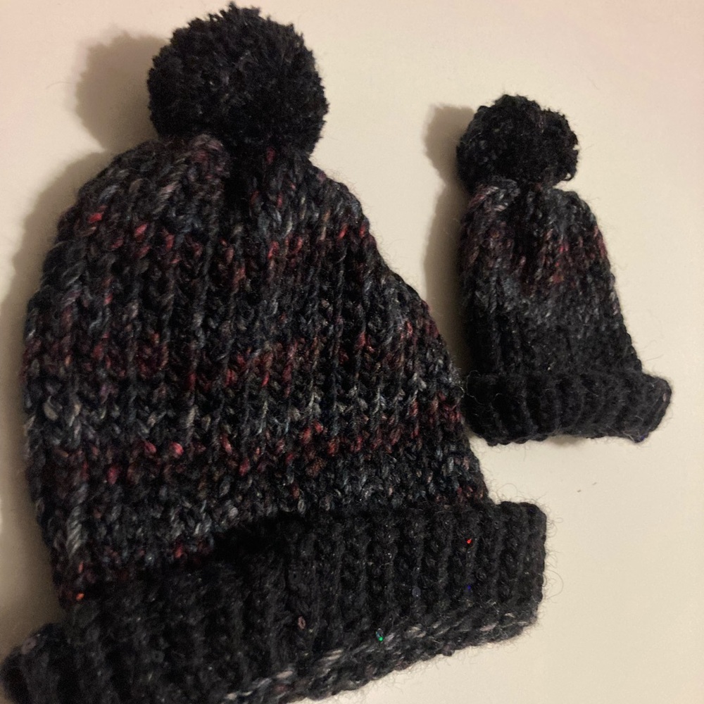 matching newborn and mom crochet hat set